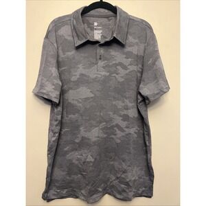 All in motion men's‎ polo shirt, large, gray camo NWT